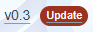 Version number with Update badge